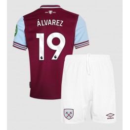 West Ham United Edson Alvarez #19 Thuis tenue Kids 2024-25 Korte Mouw (+ Korte broeken)
